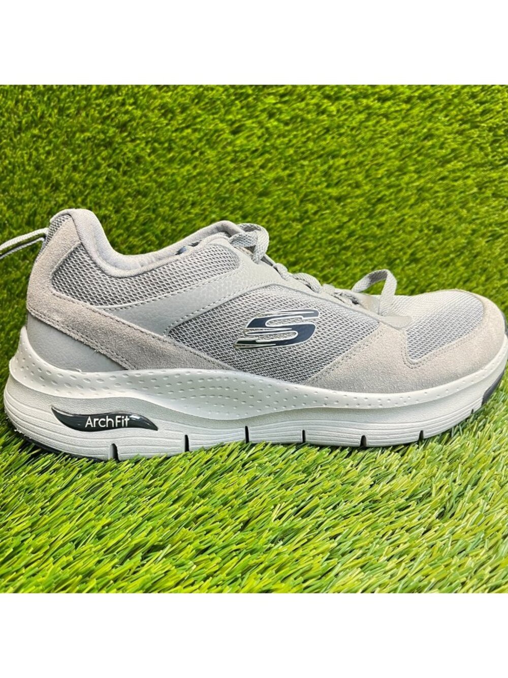 Skechers Arch Fit Servitica Mens Size 9 Gray Athletic Running Shoes Sneakers